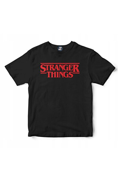 RYO FASHİON STRANGER THINGS Dječja majica kratkih rukava unisex crna sa printom