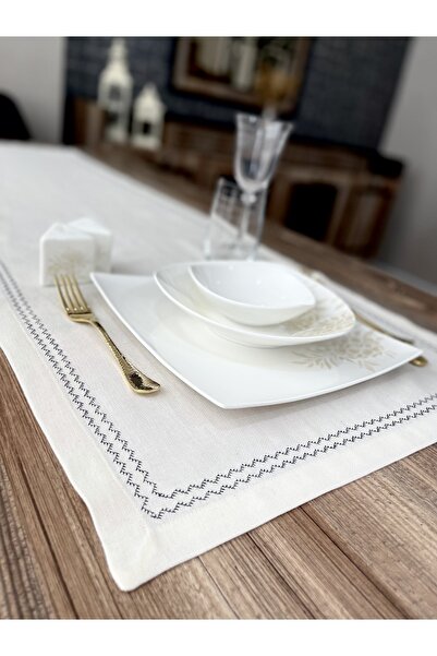 Casa di charme مفرش طاولة من الكتان الصيفي مقاس 50x180