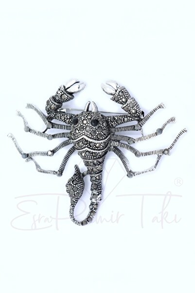 Markazit Gemstone Scorpion Brooch