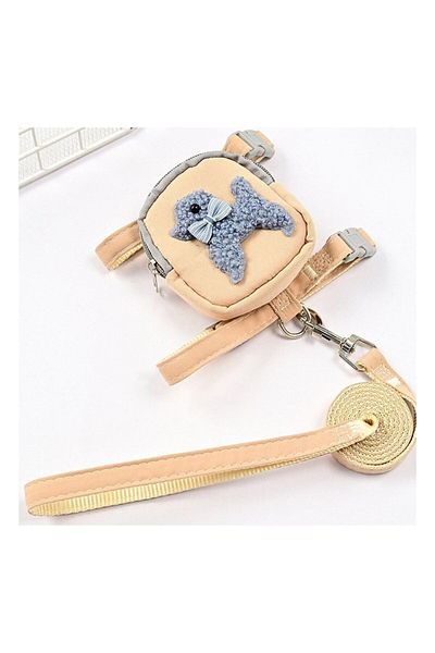 FloriaShopping Anti-Escape Cat Walking Leash with Bag and Small Breed Dog Walking Leash