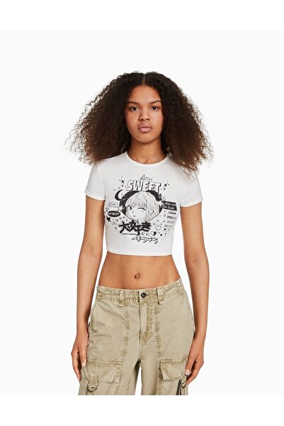 Jose Clothing ΓΥΝΑΙΚΕΙΑ ΕΚΠΤΩΜΕΝΗ ΣΤΟ ΣΩΜΑ ΚΟΝΤΟΜΑΝΙΚΗ CROP ΜΠΛΟΥΖΑ