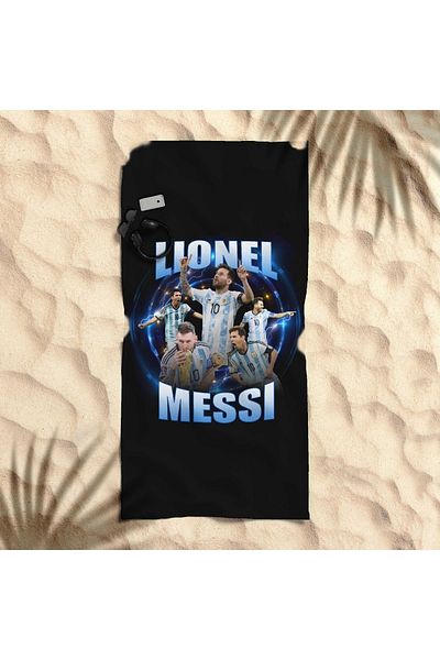 hediyechy Πετσέτα πλυσίματος Vita Desing Messi με στάμπα