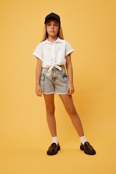 DeFacto Girl's Cargo Fit Jean Shorts A8727a823hs
