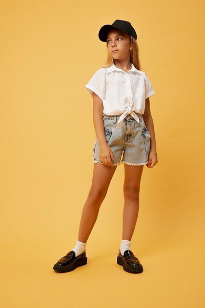 DeFacto Girl's Cargo Fit Jean Shorts A8727a823hs