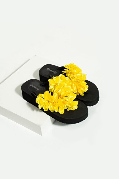 Bermody Платформа Mia Жълти сандали за плаж без болка с разделени пръсти