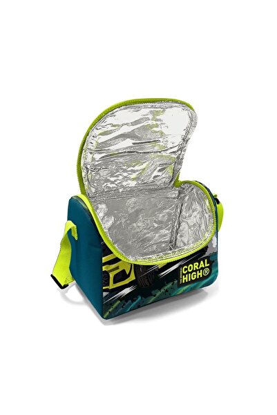 Coral High Kids Nefti Highlighter Yellow Car Patterned 3-Piece School Bag Set SET0114406