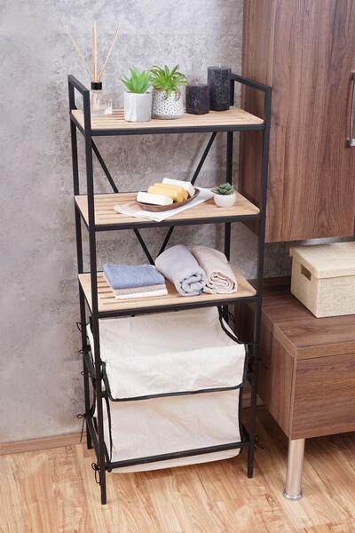 Mudesa Ahşap Açık Banyo Dolabı