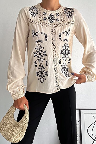 FEMELLE Női új szezon hímzett blúz