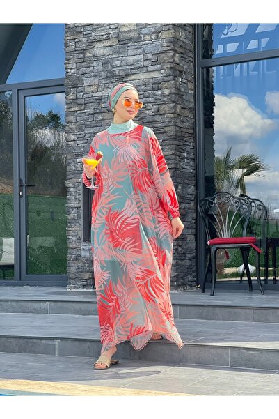 Butik Kardelen Camelya Hijab μαγιό - με σχέδιο πάνω από 5 τεμάχια