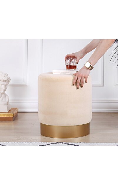 Lorencehome Krem Memfis Puf Krem Ty7882