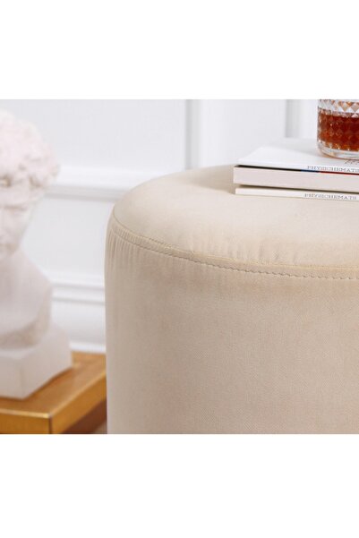Lorencehome Krem Memfis Puf Krem Ty7882