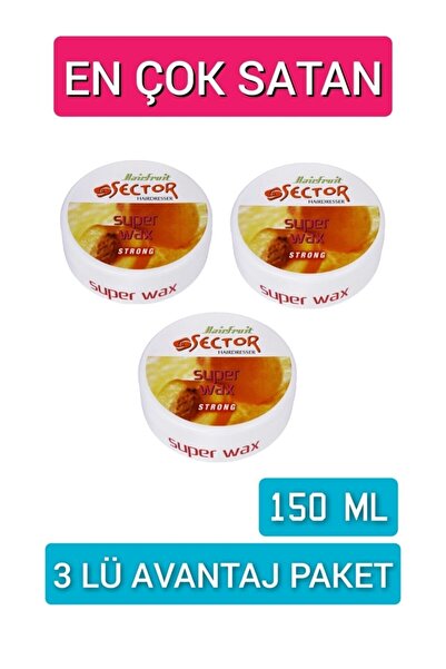 Sector Wax Super Strong Vax 150ml Vaks X 3 Adet