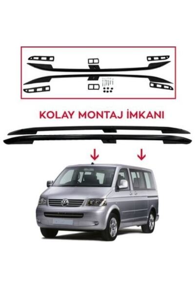 Niken Vw T-5 Tavan Çıtası Uzun Siyah 2003-2015 arası modeller uyumlu