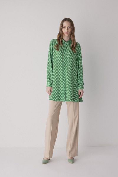 DeFacto Regular Fit Ethnic Patterned Viscose Shirt Tunic