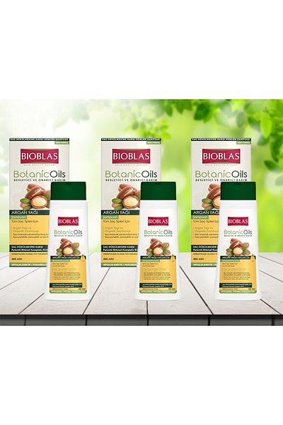 Bioblas Argan Oil Extract Botanical Shampoo - 360 ml * 3 Pieces