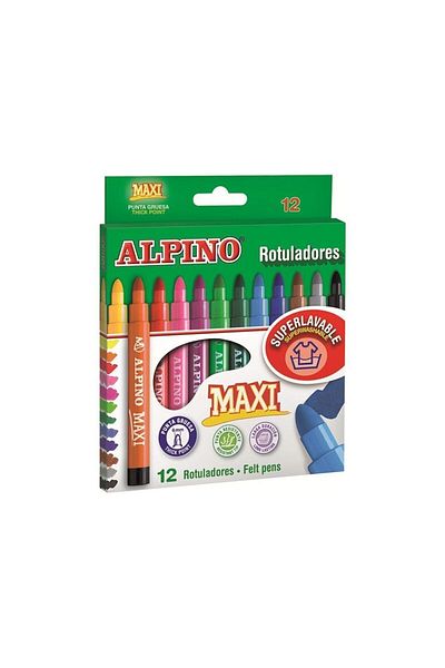 Edu Kırtasiyem Alpino Maxi Felt Tip Pen 12 Colors