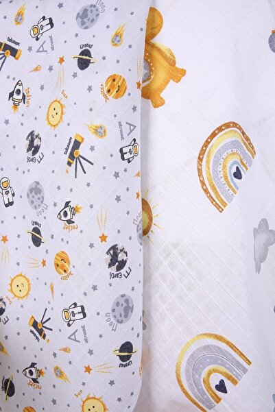 Babyhola 80x80cm 85X90cm 2-Piece Muslin Cover Set Patterned Boxed Organic Gift Breastfeeding Bottom Opening Yen