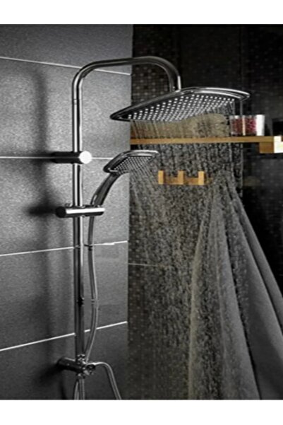 ARVENT Siyah Krom Prizma Desenli Banyo Robot Duş Seti RBT011