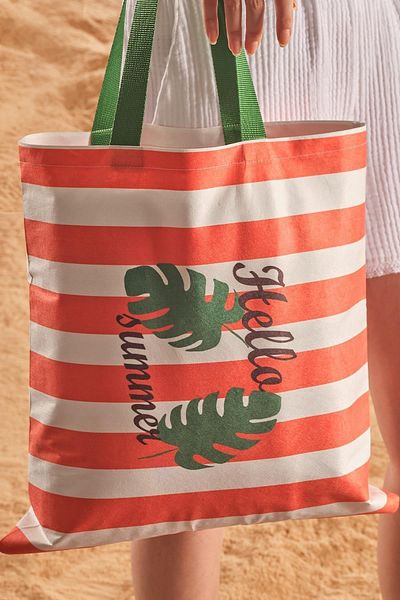 Znp Home Hello Summer Pattern Printed Beach Bag