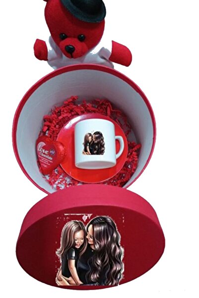 LADİJİTAL BASKI ÇÖZÜMLERİ Annelere Özel Yuvarlak Baskılı Kutuda Büyük Baskılı...