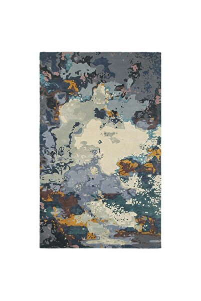 Rugs Modern Halı Marbled Abstract Pastel Colored Woven Base Digital Printed C...