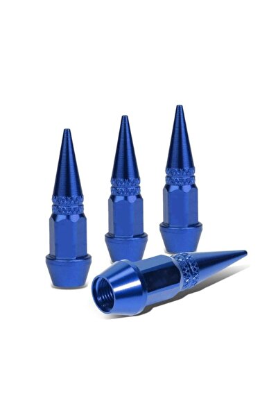 Araba Alışveriş Oto Aksesuar Sivri Uçlu Renkli Metal Sibop Kapağı Seti (4 Ade...