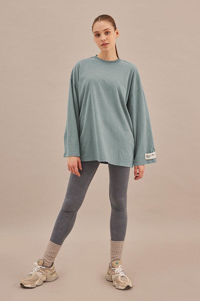 Manuka OVERSIZE-SWEATSHIRT MIT VERBLEICHTEM EFFEKT HELLBLAU
