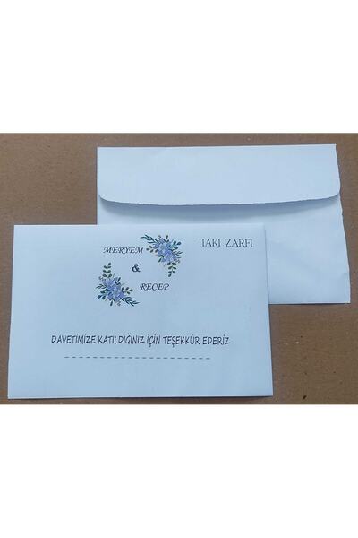 ART HEDİYE 60 de bucăți personalizat pentru numele tău nuntă logodna henna bani bijuterii plic 10,5 X 16,5 cm Tkgr