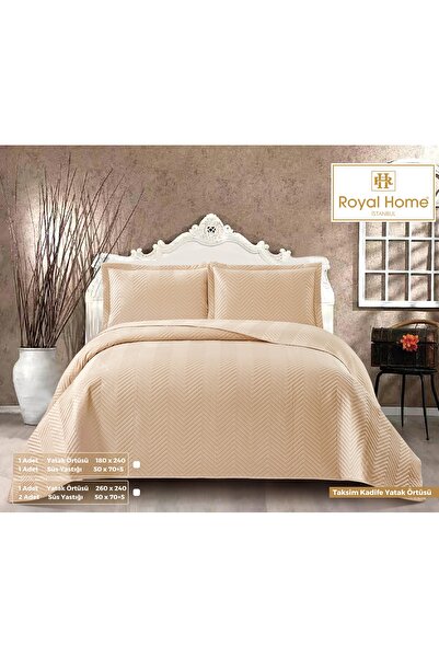 Royal Home İstanbul Semtleri Serisi Kadife Taksim Tek Kişilik 2 Parça Yatak Örtüsü Seti