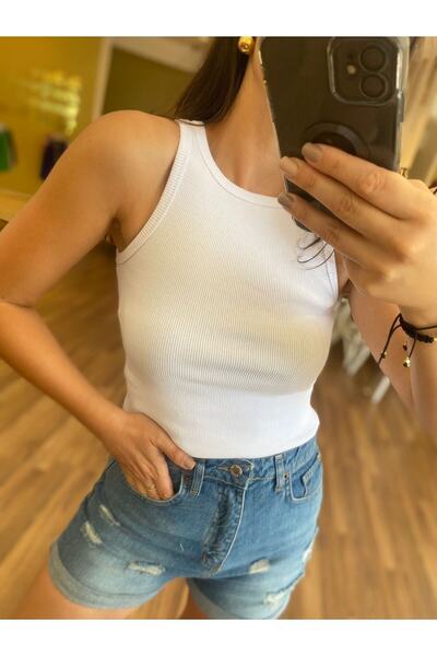 Unique Boutique Λευκό Αθλητικό Φανελάκι Mng Fitilli