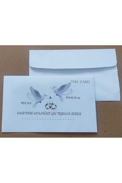 ART HEDİYE 60 de bucăți plicuri de bijuterii cu bani de logodnă de nuntă personalizate cu numele tău 10,5 X 16,5 cm Trhtr