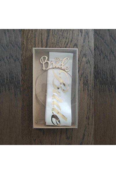 Patladı Gitti Gold Bride To Be Taç Ve Kuşak Set