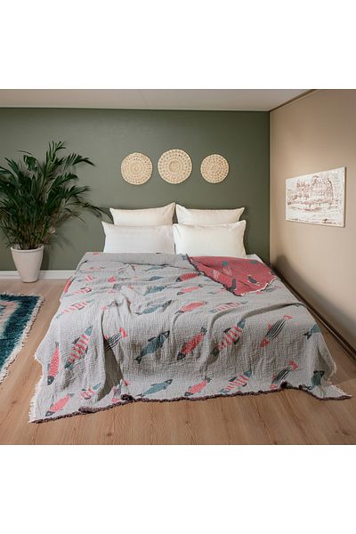 NAURA Concept 4 Layers Muslin 100% Cotton Double Pike - Bedspread