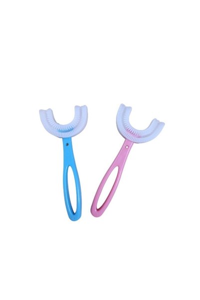 NEWSTORE HOME U-Shaped Practical Children's Toothbrush 2-12 Years Pink (1 Piece)