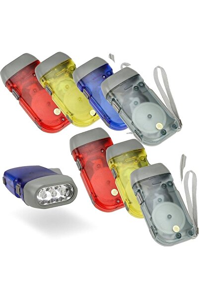 ROZIA 3 Led El Basarak Dinamo Krank Güç El Feneri Meşale Işık El Basın Krank ...