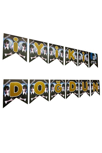Parti dolabı Μεσαίωνας Addams Καλή ημέρα γενεθλίων Banner Text, Στολίδια για πάρτι μεσαίωνα 2 μέτρα