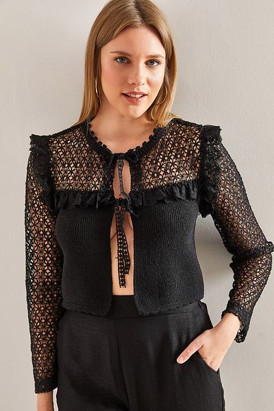 Bianco Lucci Gemusterte Strickjacke für Damen