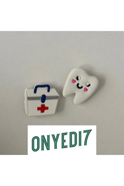 Crocs Terlik Süsü Jibbitz Diş Ve Sağlık Çantası 2 Adet