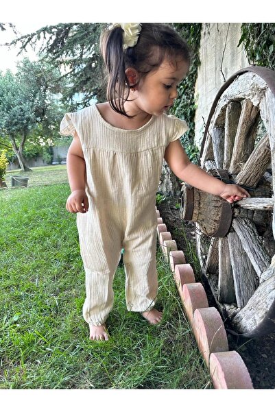 Mujo Baby&Kids Διπλή φόρμα για κορίτσια από μουσελίνα - 100% οργανικό βαμβάκι