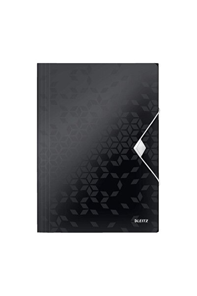 Leitz Active Wow Ince Lastikli Dosya Metalik Siyah