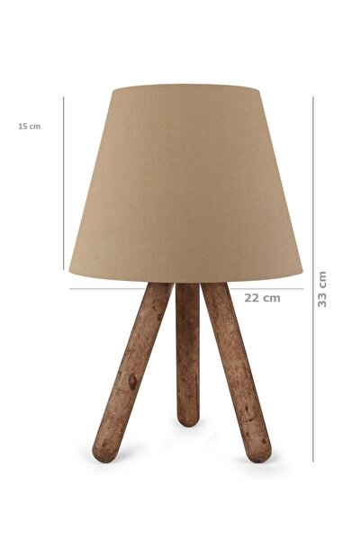 Art&Gift Pasta Sarkıt Avize Ve Tripod Ahşap Ayaklı Abajur Ikili Takım Kahve