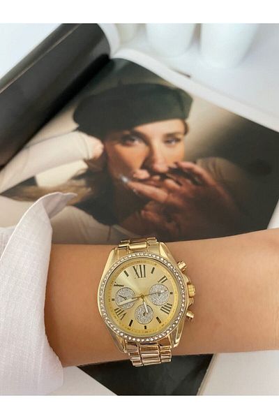 Spectrum Metal Corded Jewelled Ladies Wristwatch