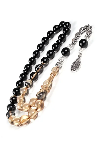 TESBİHCİBABA Diyarbakır Filtered Sparrow Size Squeezing Amber Prayer Beads, Collectible Rosary