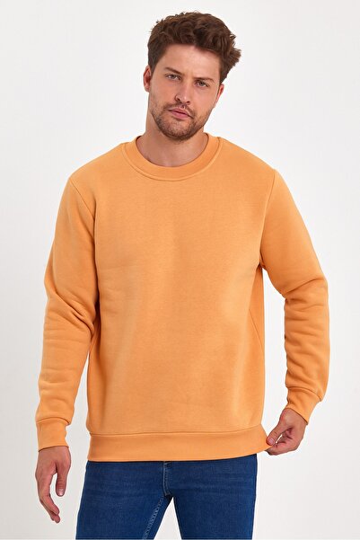 Rodi 3 Thread Raised Crew Neck Sweatshirt Rd24ke054903 K. mustard