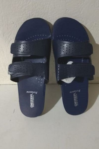 GEZER DARK BLUE FRONT ADJUSTABLE 1 PIECE STYLISH PRETTY QUALITY USABLE SLIPPERS