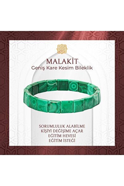 Saff Doğal Taş سوار من حجر الملكيت الطبيعي ذو قصة مربعة واسعة - 20-21 سم