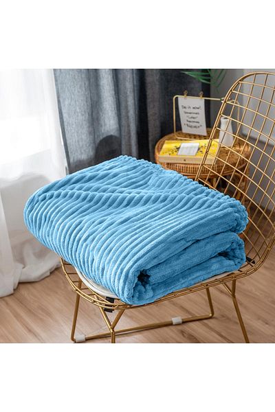 Mulberry Pătură TV cu textura moale din răchită 120x170 cm Albastru