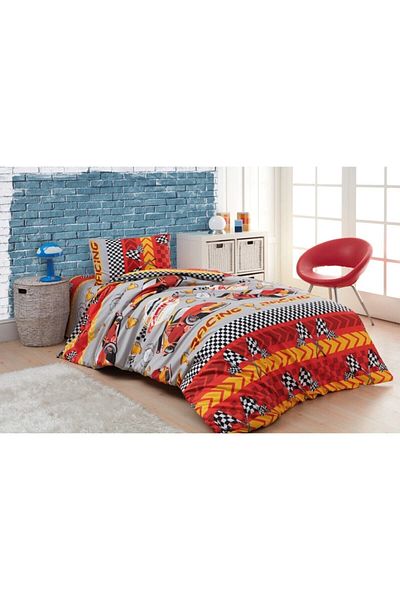 SENLİFE Racer Cotton Ranforce Duvet Cover Set Single
