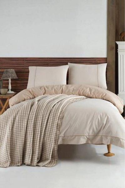 Amazon Ev Σετ Παπλωματοθήκη Ecosse Stylish Cream Διπλό