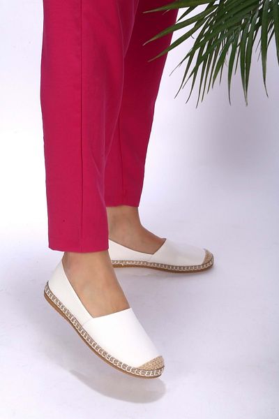 Shoeberry Ziles White Skin Espadrille für Damen